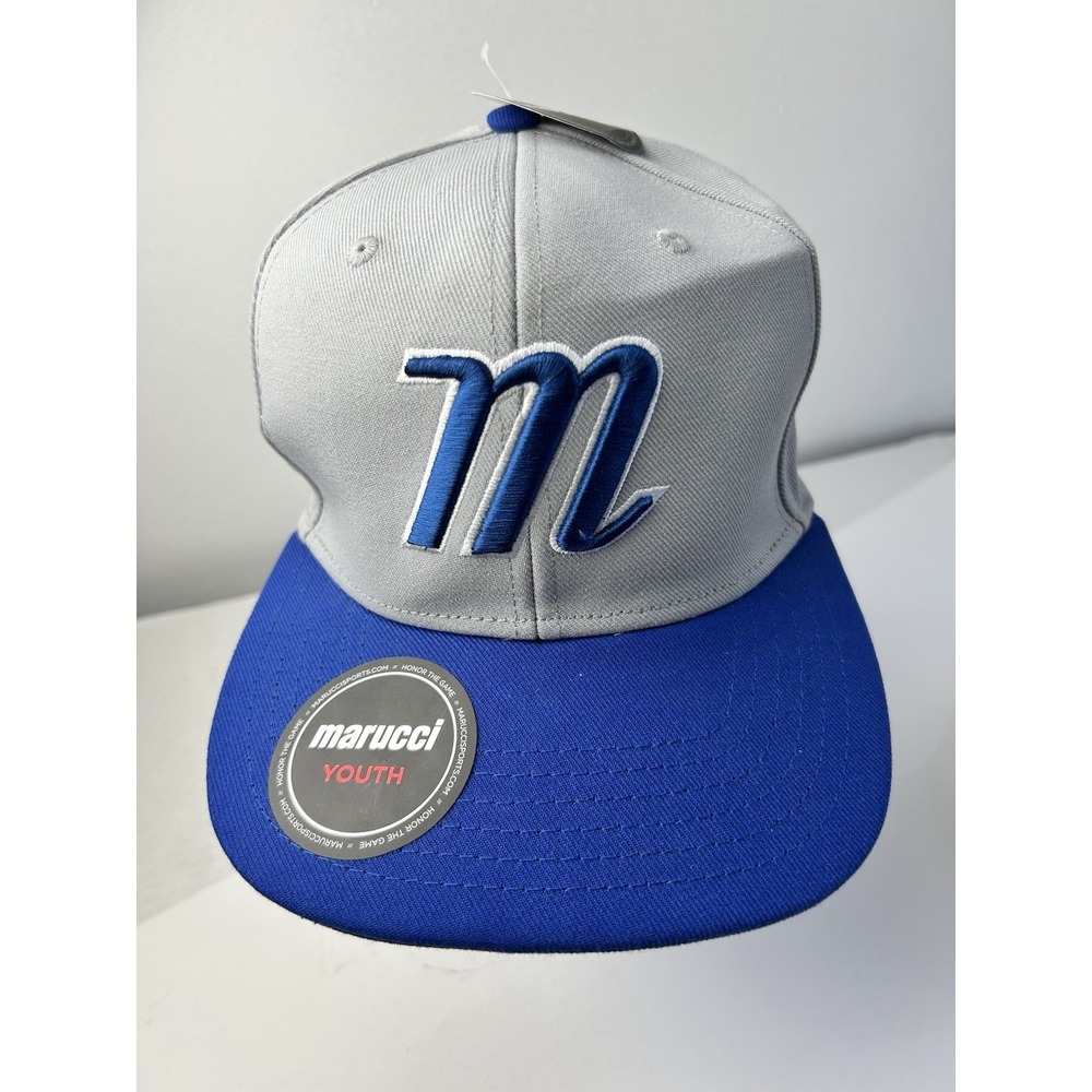 Marucci Pro Series Gray‎ Blue Youth Hat Adjustable New